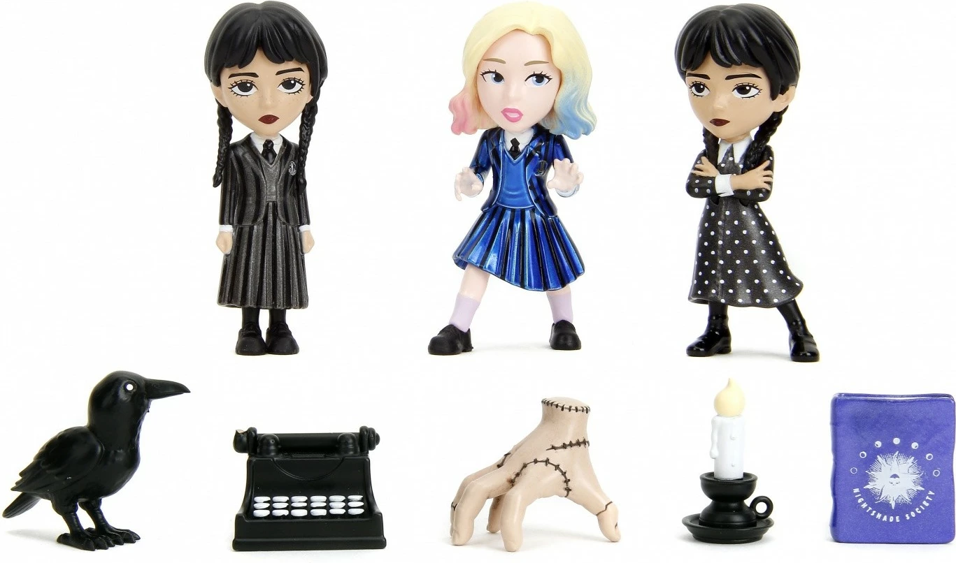 Figurë metalike JADA TOYS Wednesday, 6.5 cm, 4 lloje të ndryshme