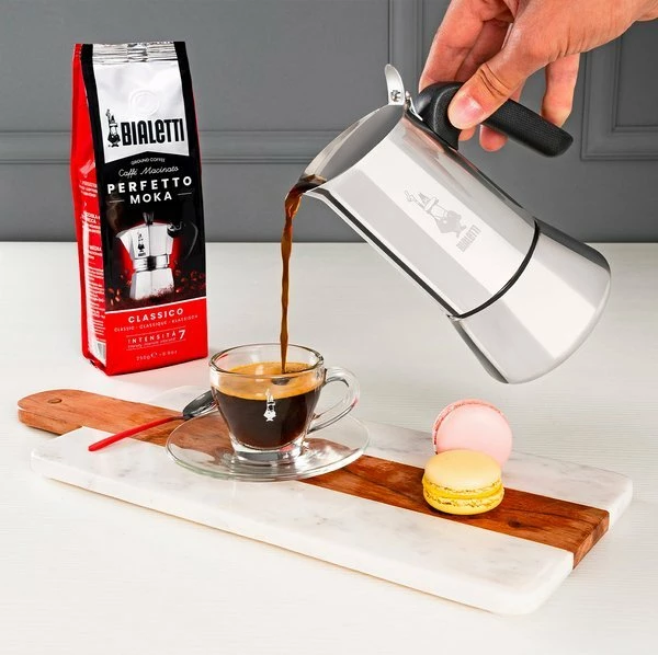 Aparat moka për kafe Bialetti Venus 7254, 4 filxhana (170 ml), për pllakë induksioni, çelik inox, argjendtë
