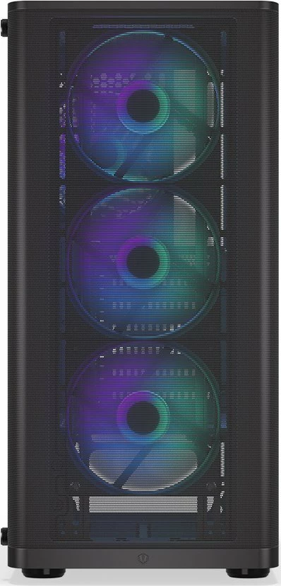 Kasë Endorfy Ventum 200 ARGB EY2A014 Midi Tower ATX me xham të kalitur, 4x120mm PWM ARGB fans, pa PSU, e zezë