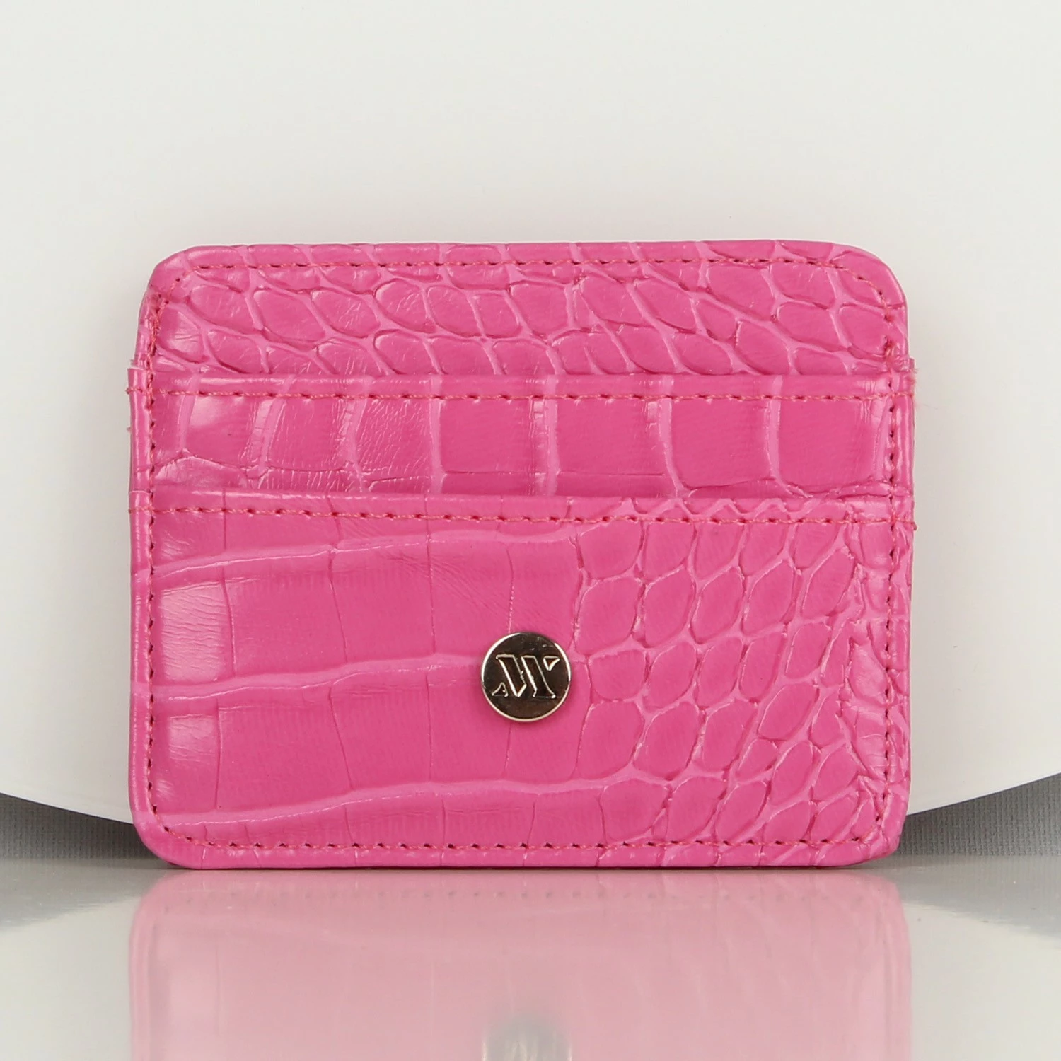 Portofol lëkure rozë, mbajtëse kartelash, Zoozie Bags, 2477, 10.5x8.5cm