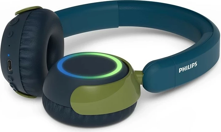 Kufje wireless për fëmijë, Philips TAK4200CT/00, Bluetooth, deri 45 orë bateri, mikrofon, LED, shumëngjyrëshe