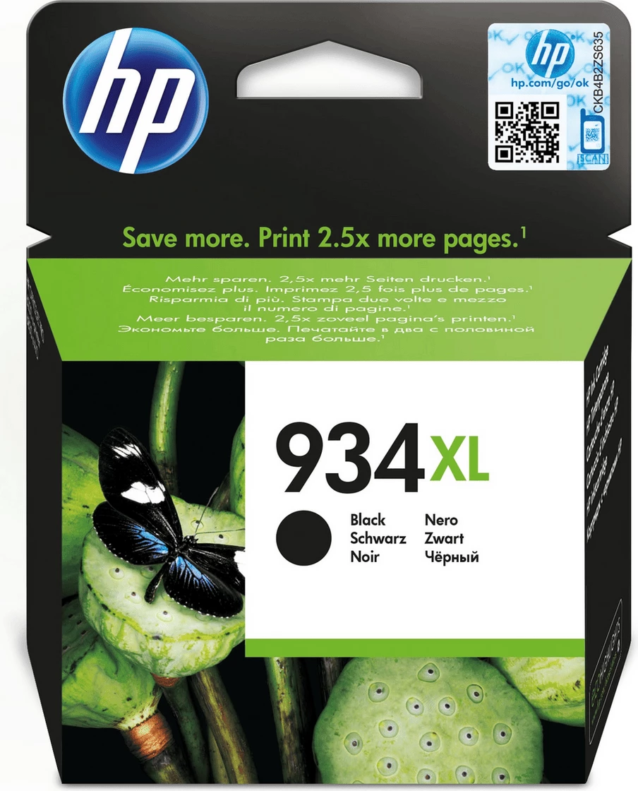 Kartush bojë, HP, 934XL C2P23AE, 25.5 ml 1000 faqe XL, e zezë