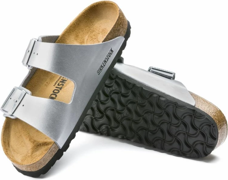 Papuqe flip-flop për femra Birkenstock, gri/argjendtë