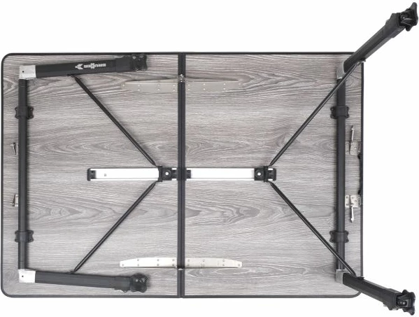 Tavolinë kampingu BRUNNER ELU TOP COMPACK 0406059N 120x60 cm, lartësi 42/70 cm, 7.5 kg, gri
