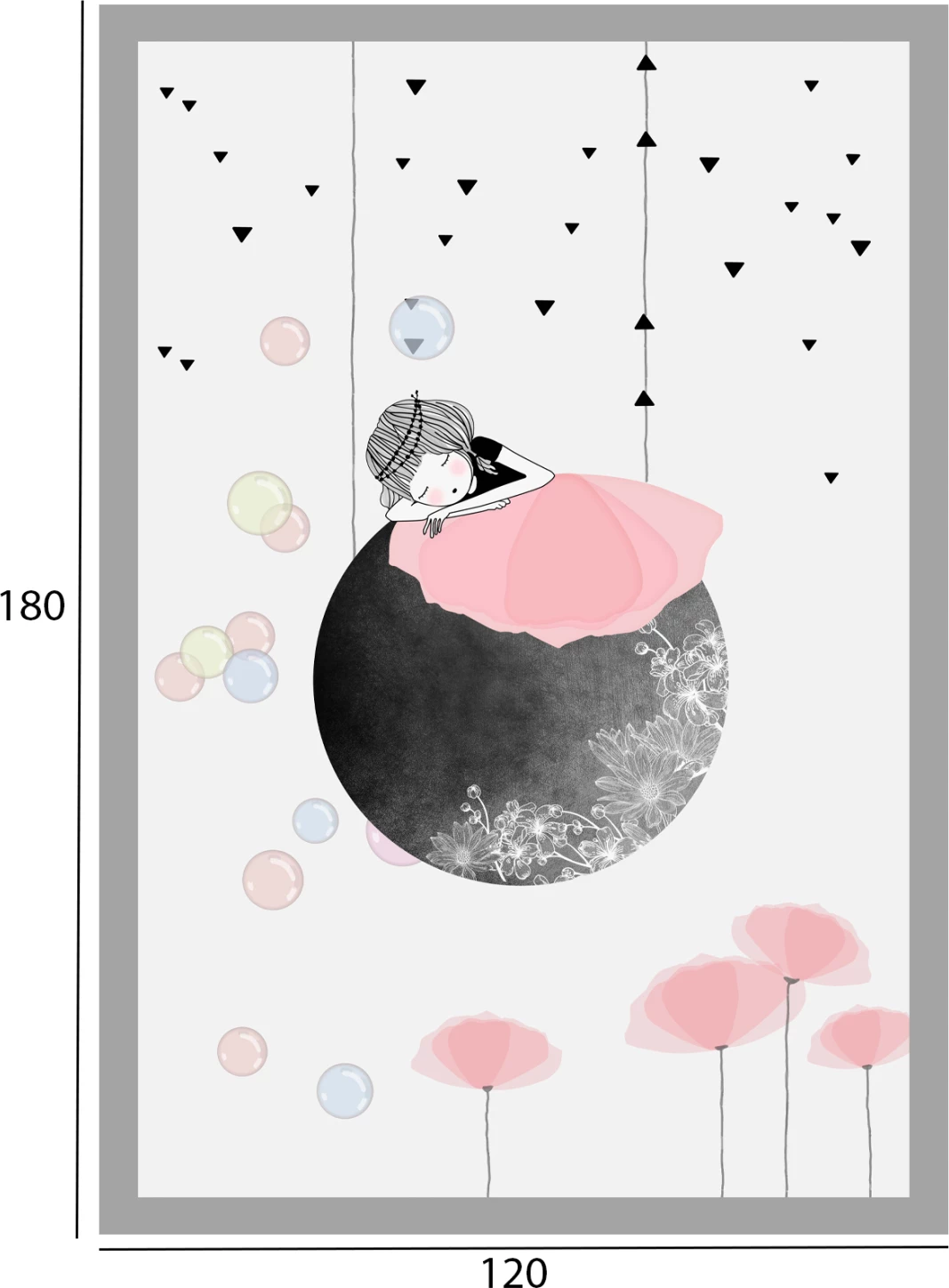 Qilim për fëmijë, ngjyrë bardhë dhe hiri, FH7679.01, 120x180cm