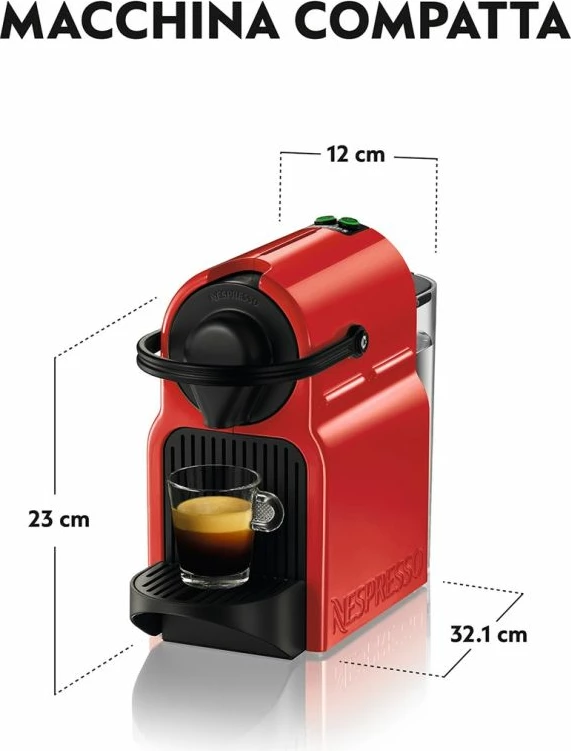 aparat kafeje kapsula Krups Nespresso Inissia XN1005, e kuqe