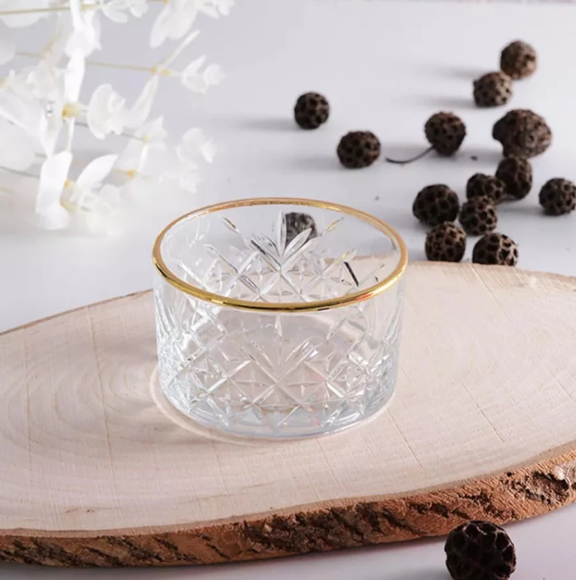 Set enë për grimsina, Timeless dekor ari, 4 copë, 0.25 L