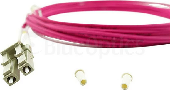 Kabllo patch fibra optike BlueOptics LC-LC OM4, 3 m, multimode, LSZH, magenta