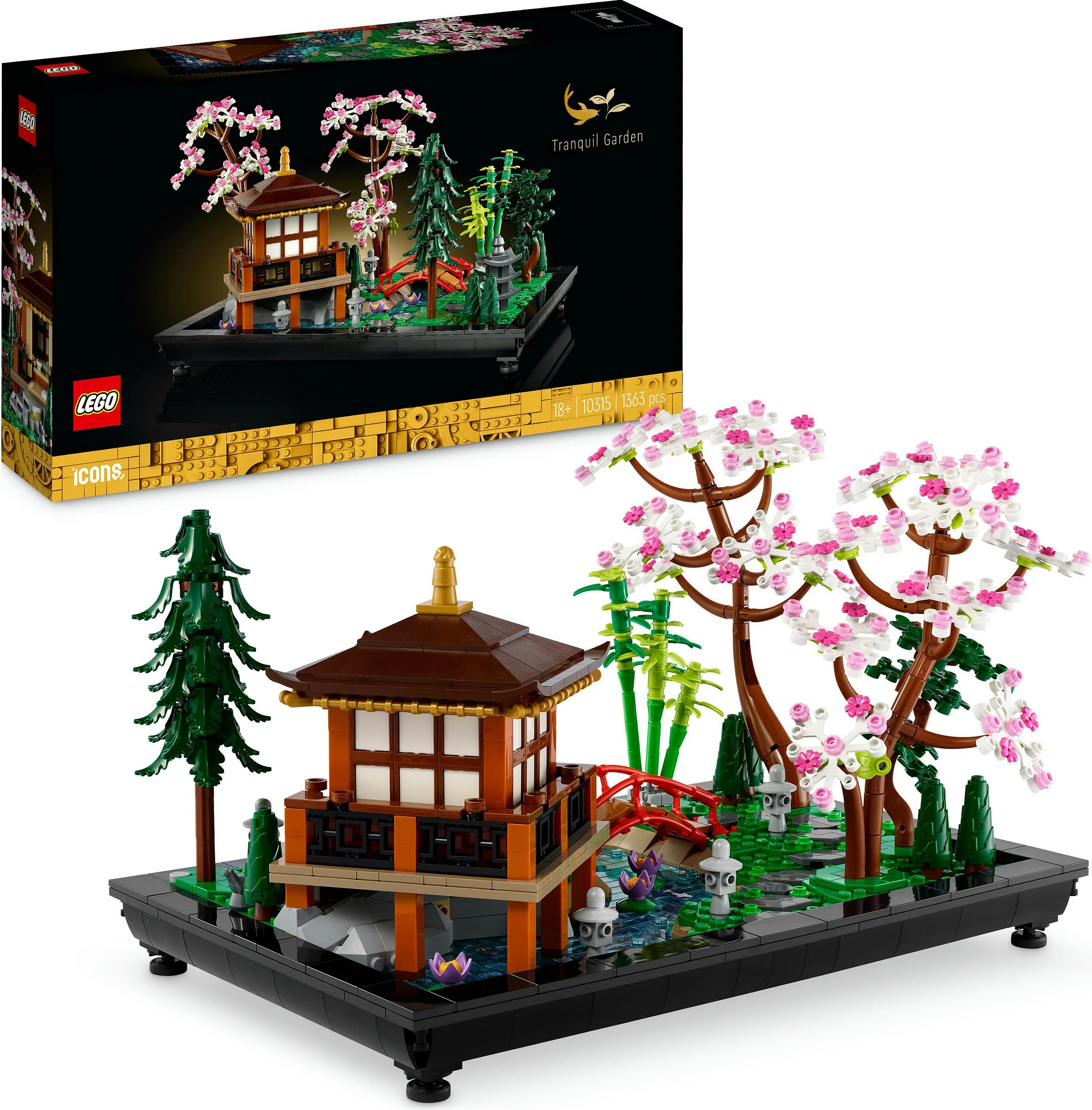Set ndërtimi LEGO Tranquil Garden, 1363 pjesë, shumëngjyrësh