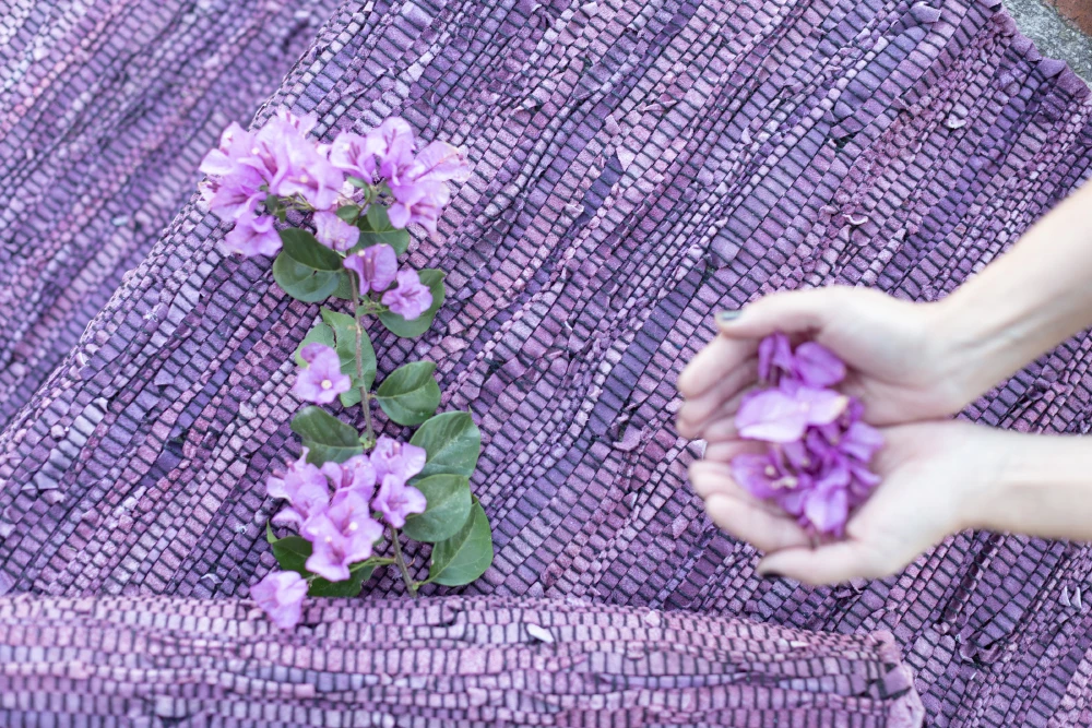 Qilim korridori Plum, lëkurë, ngjyrë vjollcë, 70x150cm