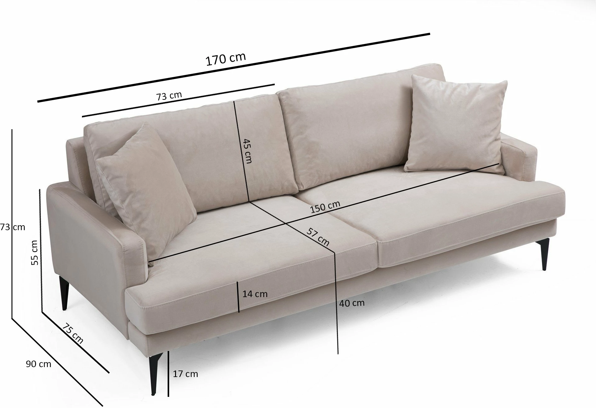 Divan dy ulëshe Atelier del Sofa, Papira, bezhë