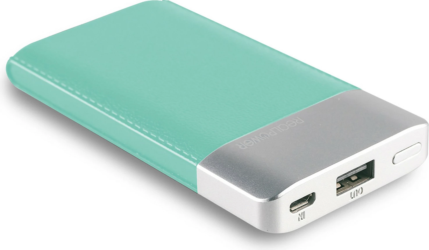 Powerbank RealPower PB-4000 Fashion, 4000 mAh, LiPo, 1x USB-A, blu/argjend
