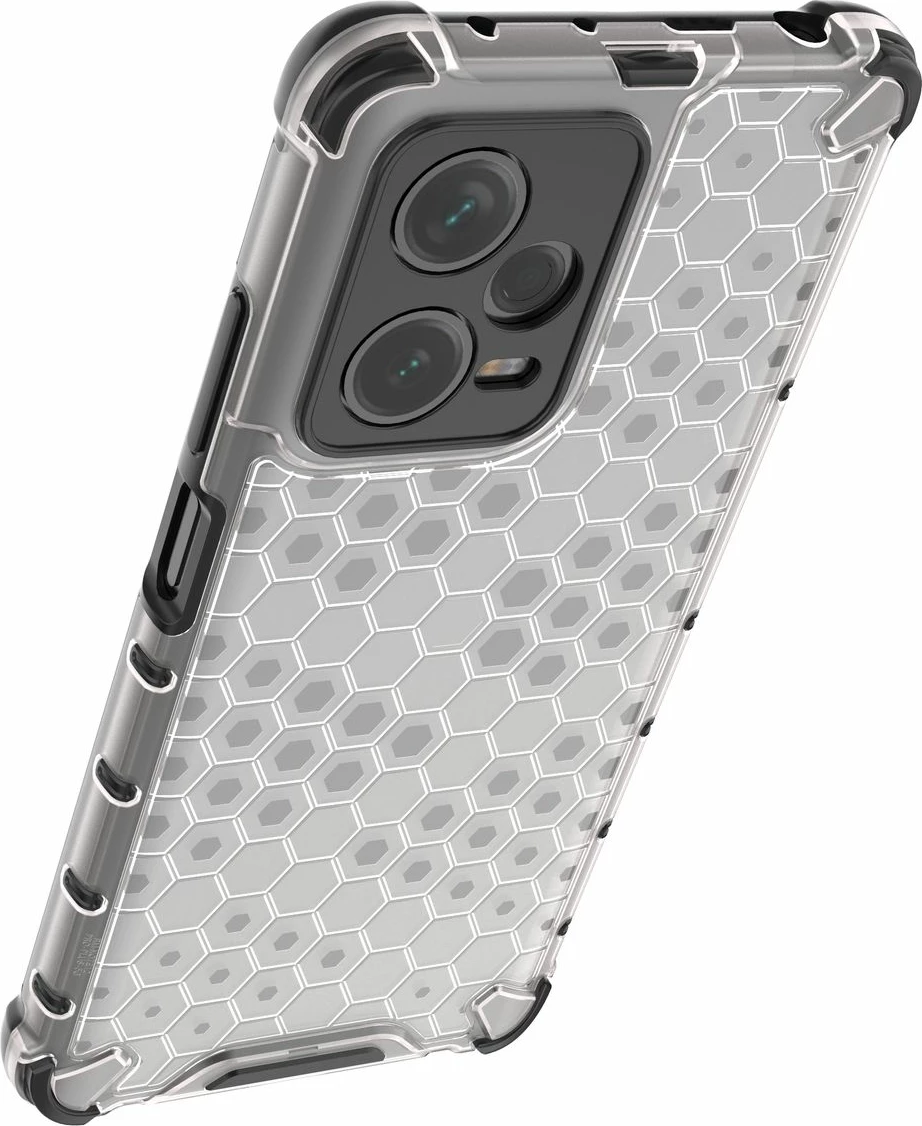 Mbështjellës Hurtel Honeycomb për Xiaomi Redmi Note 12 Pro+, i zi