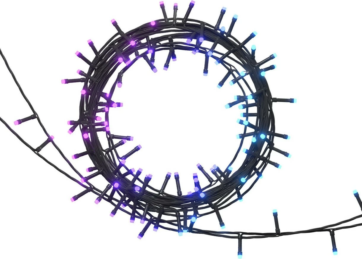 Drita të mençura për Krishtlindje Hombli, RGB, 200 llampa, IPX4, e zezë