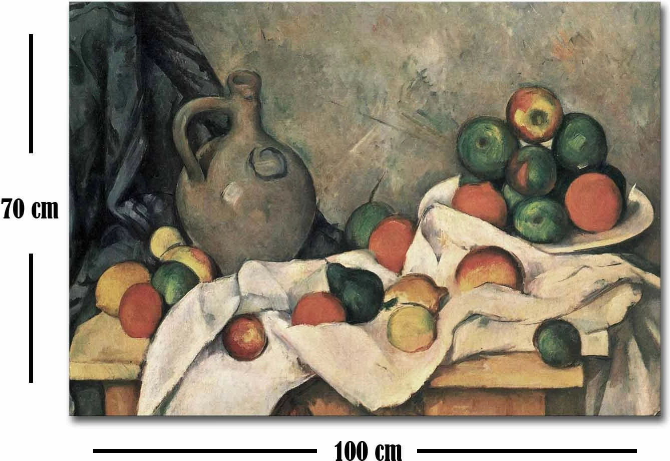 Pikturë dekorative në kanavacë, Rideau, Cruchon et Compotier, shumëngjyrëshe, 70x100cm, kornizë druri