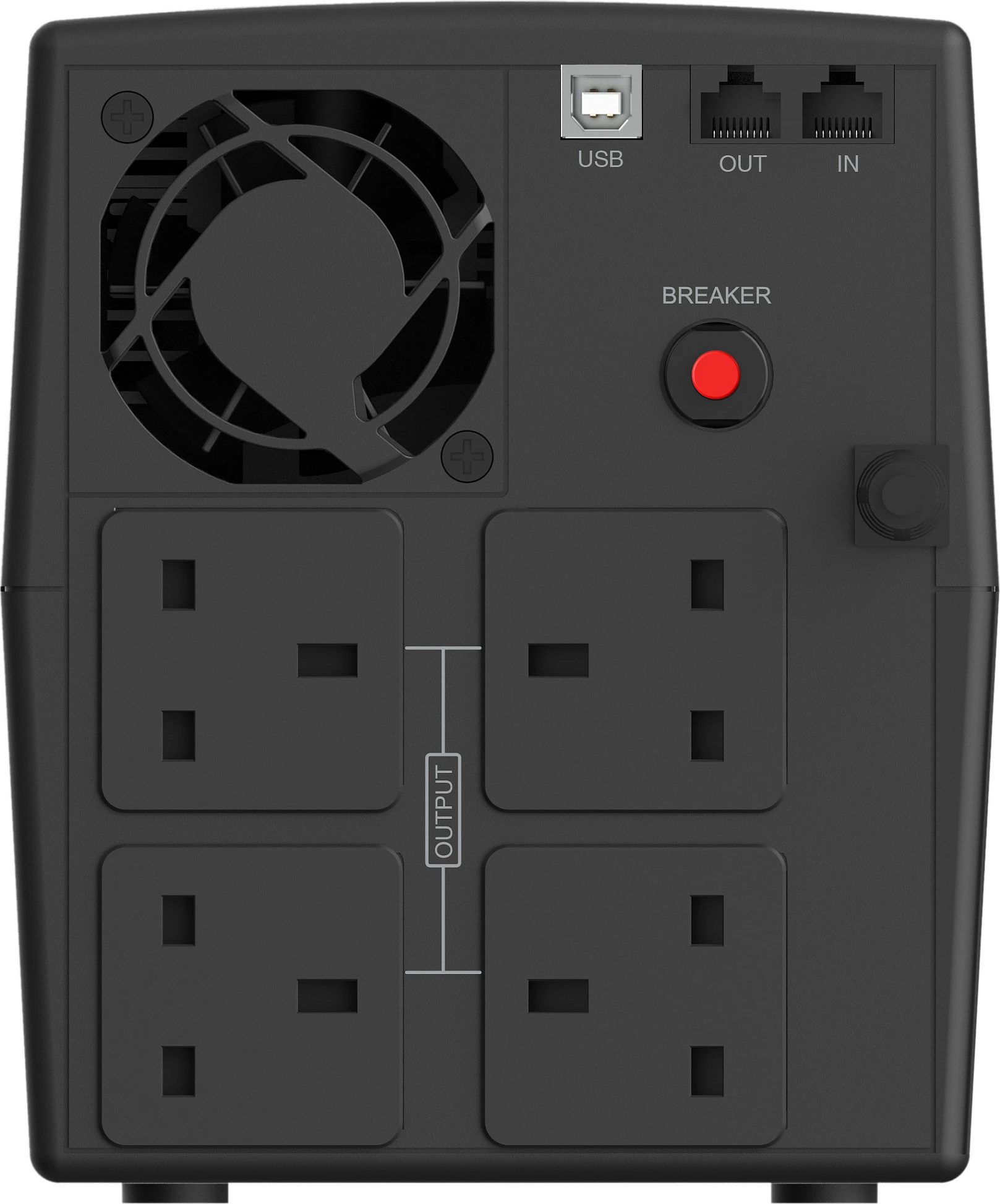 UPS Conceptronic ZEUS03G, 1200VA/720W, 4x prizë UK (Type G), AVR, LCD, USB, RJ45, e zezë