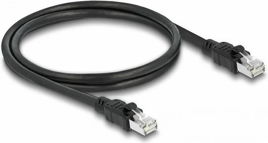 Kabllo rrjeti DeLOCK Cat6A RJ45 F/UTP, 1m, e zezë
