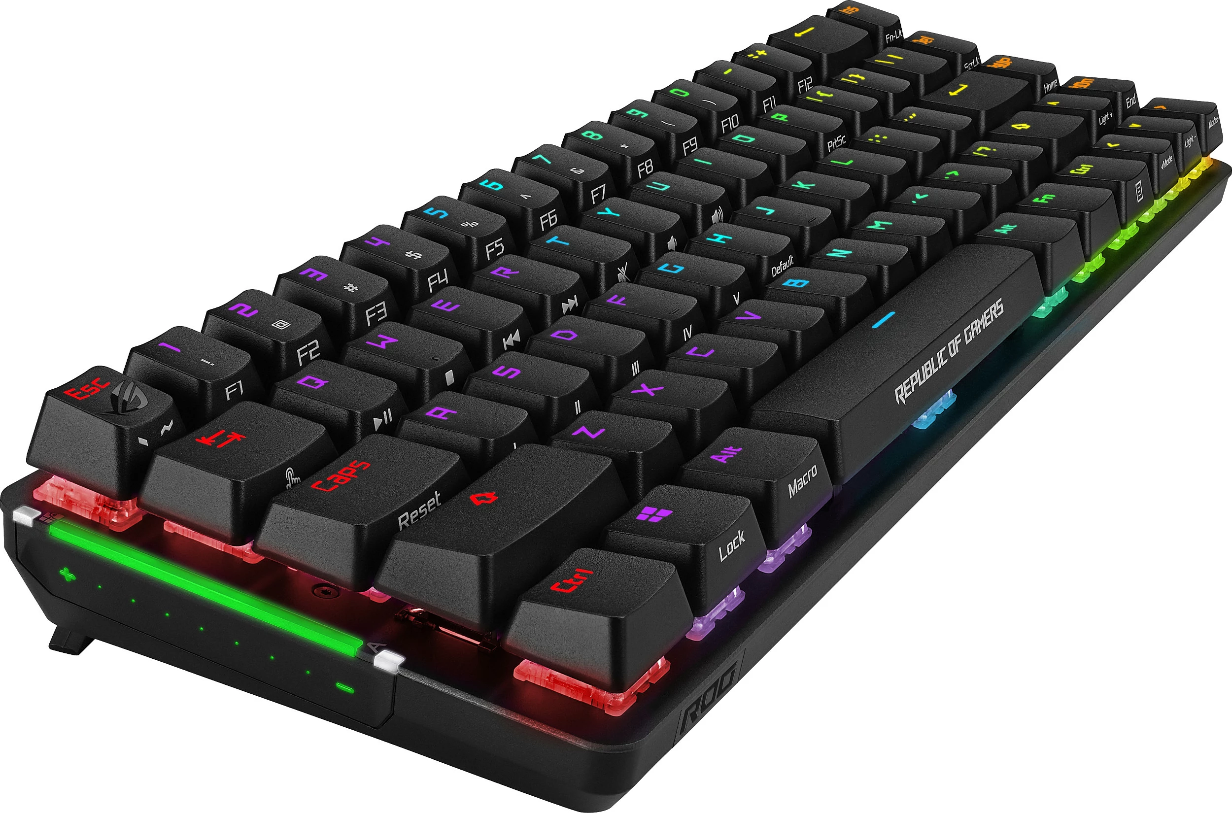 Tastierë gaming ASUS ROG Falchion NX, mekanike 65%, AZERTY FR, RGB, wireless/USB-C, e zezë