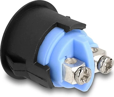 Switch me buton DeLOCK 22044, 2P, IP65, 230V/3A, nikel/inoks, zi/argjend