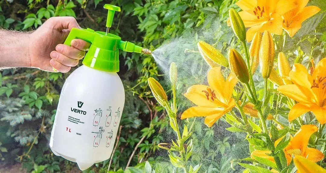 Spërkatës me presion Verto 15G501, 1 L, gjelbër/bardhë