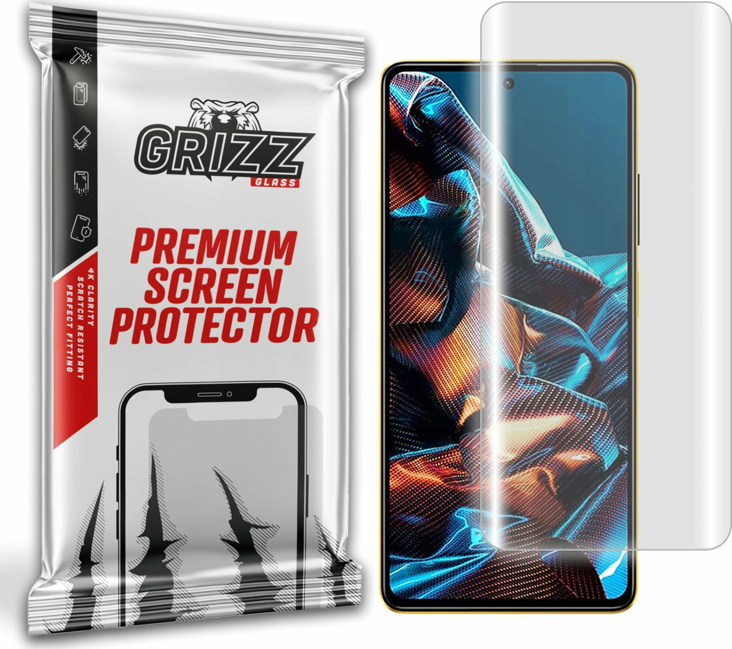 Film hidrogel mbrojtës ekrani GrizzGlass Hydrofilm GRZ4326 për POCO X5 Pro, transparent, 1 copë