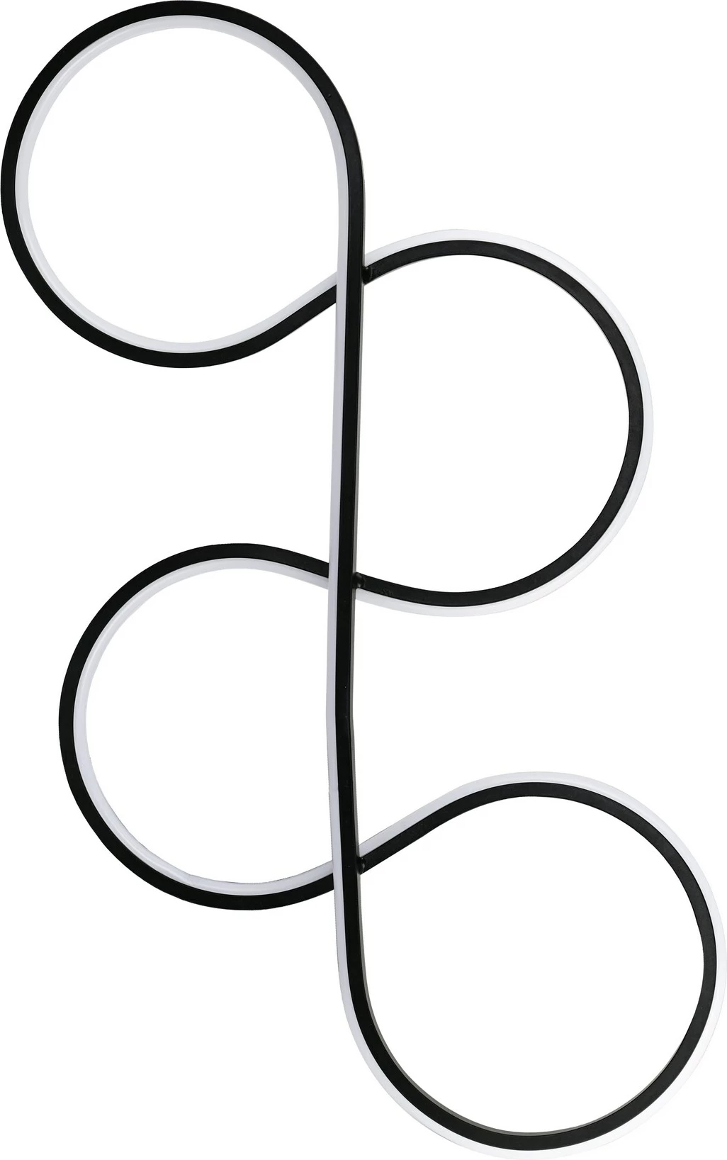 Llambë tavani moderne Opviq, ngjyrë e zezë, dritë e verdhë, Swing