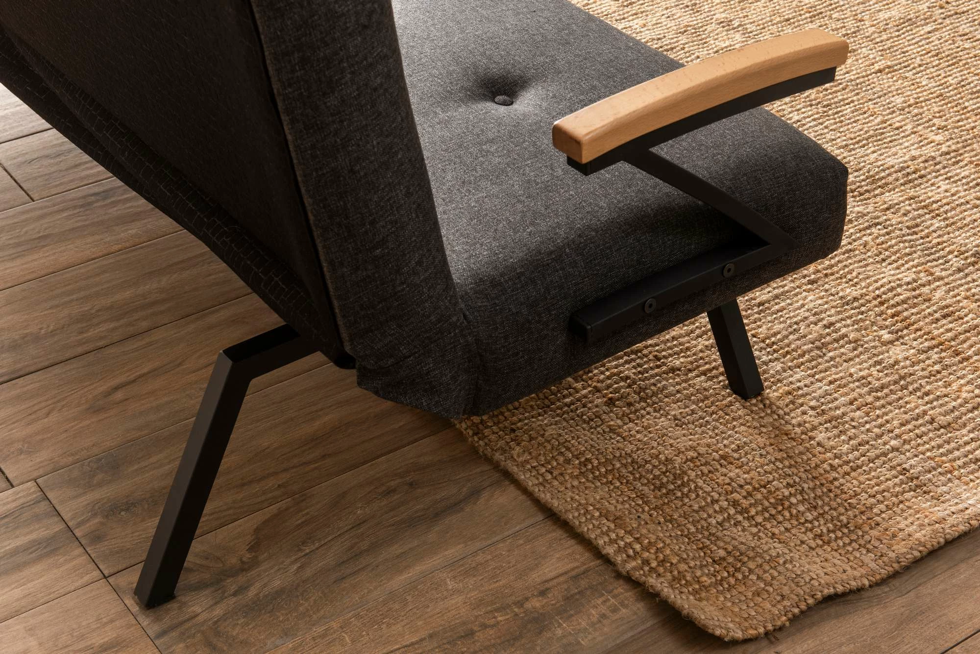 Divan-krevat 3 vende, Atelier del Sofa, Zven, ngjyrë gri e errët