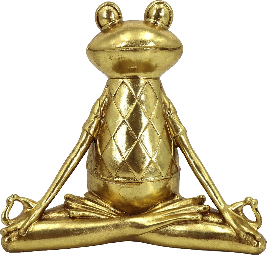 Dekor bretkose në yoga, ngjyrë ari, 21x12x20 cm