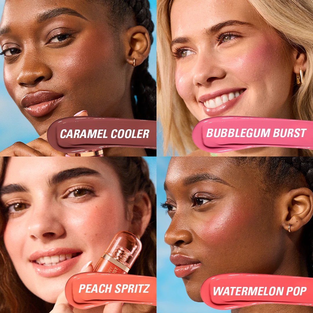 Revolution Superdewy Liquid Blush Burst - Strawberry Milkshake Cool Pink