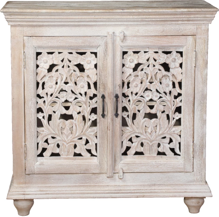 Komodë Corfu me 2 dyer, ngjyrë natyrale, 90x40x90