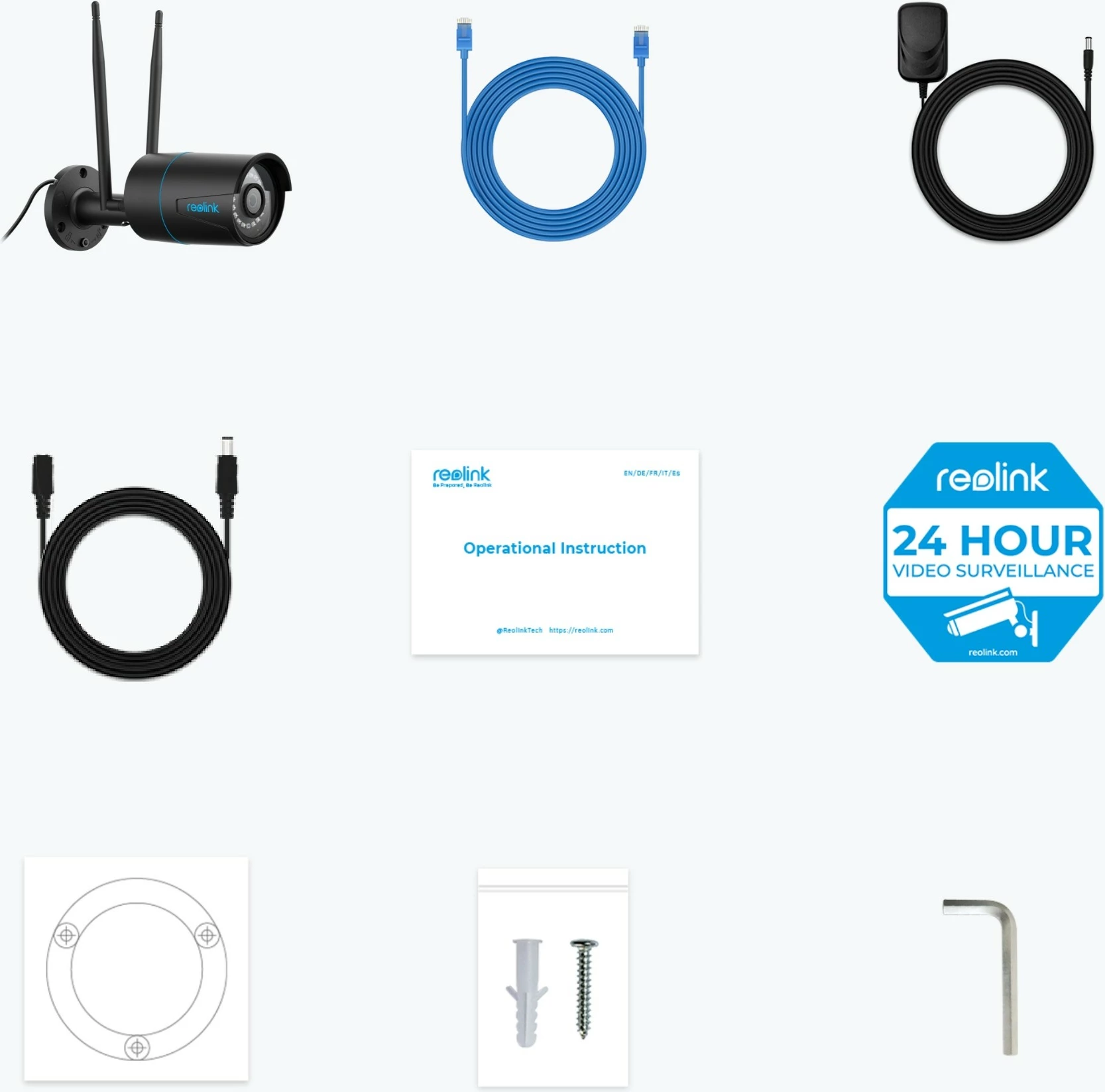 Kamerë sigurie Reolink W320-B, 5MP, Wi-Fi 2.4/5 GHz, e zezë