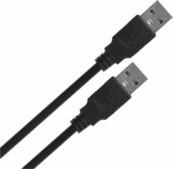 Kabllo USB-A Lanberg CA-USBA-20CU-0010-BK, i zi, 1m