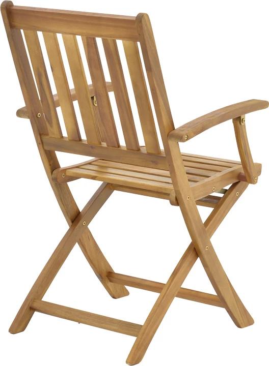 Karrige palosëse me krahë, dru akacie natyral, 56x61x89cm