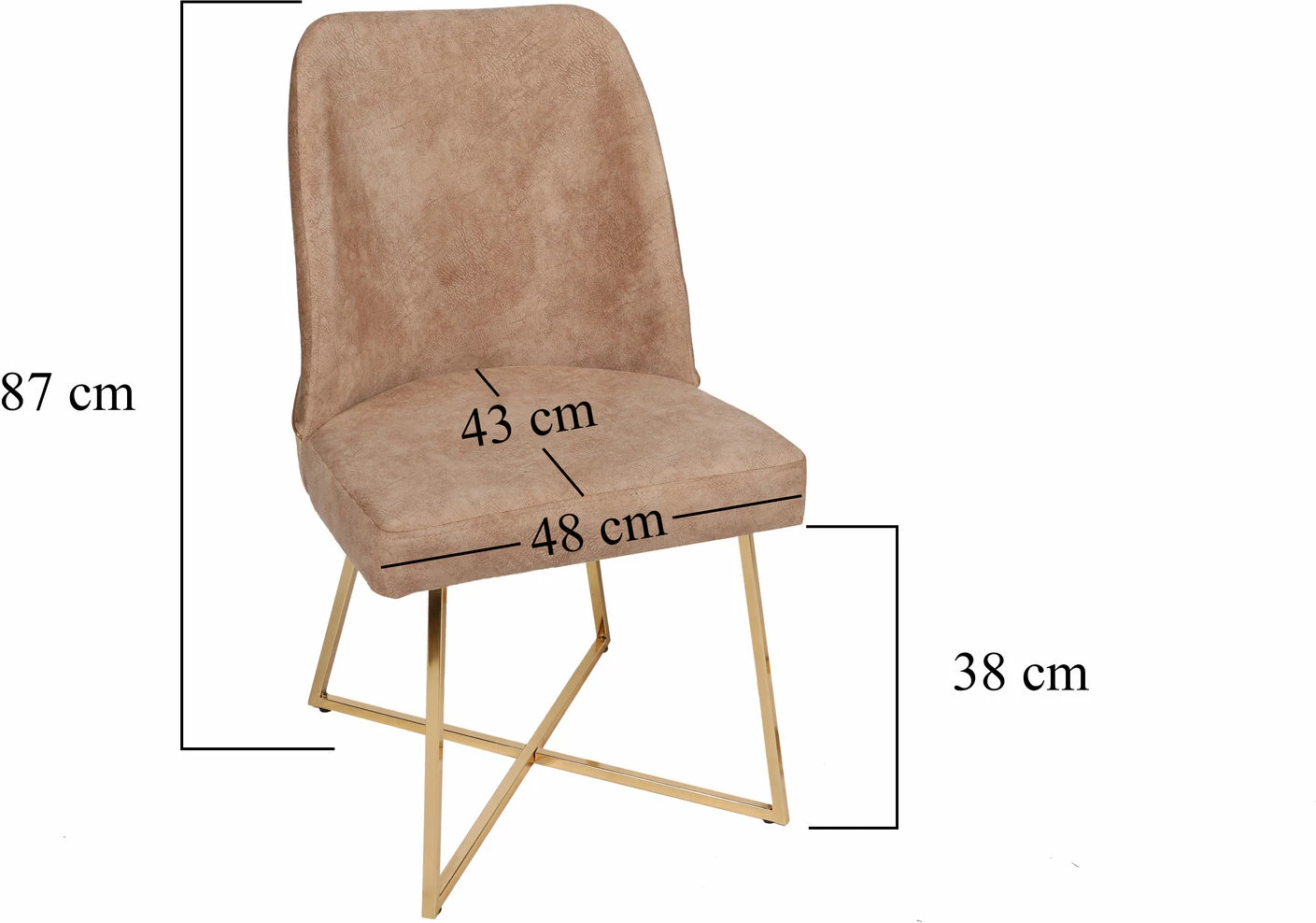 Set karrigesh (2 copë) Hanah Home, Madrid 913 V2, ngjyrë ari dhe kafe