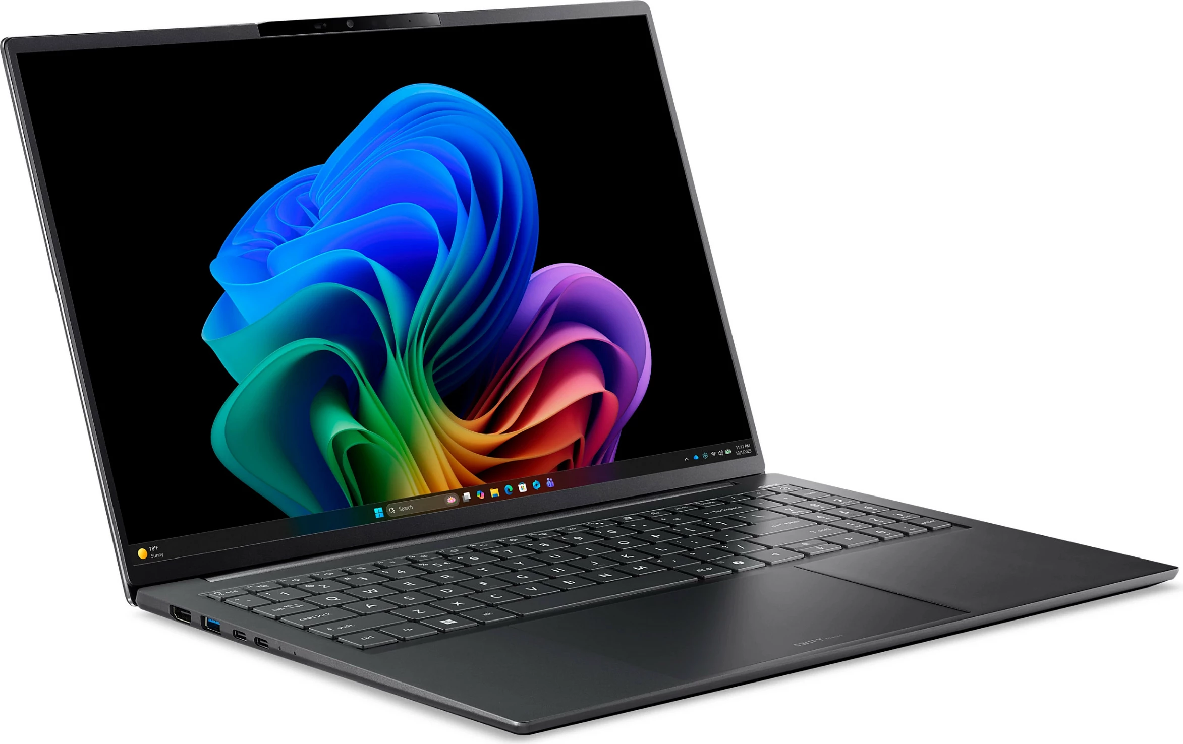 Laptop Acer Swift Go 16 AI OLED SFG16-I71-77NZ, Core Ultra 7, 16GB RAM, 512GB SSD, Windows 11 Home, gri