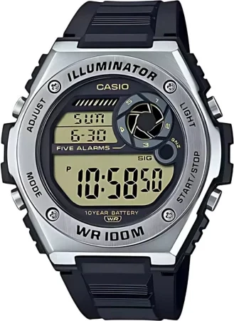 Orë dore Casio MWD-100H-9AV, e zezë