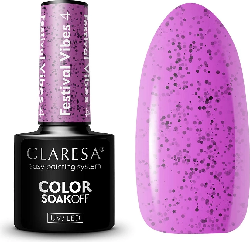 Llak për thonj për femra Claresa Festival Vibes Hybrid, 4.5g