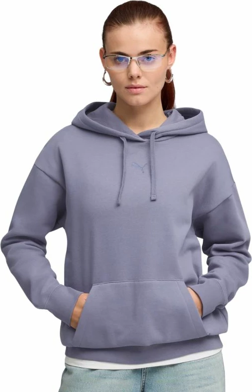 Duks për femra Puma ESS Centered Cat Logo Relaxed Hoodie 692917 65, vjollcë