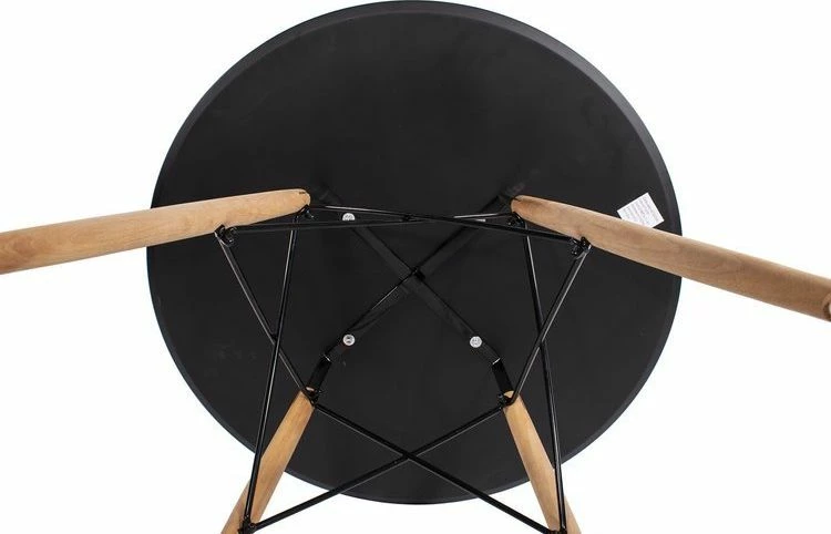 Tavolinë e rrumbullakët Mufart ETT 80cm MDF, këmbë ahu, e zezë