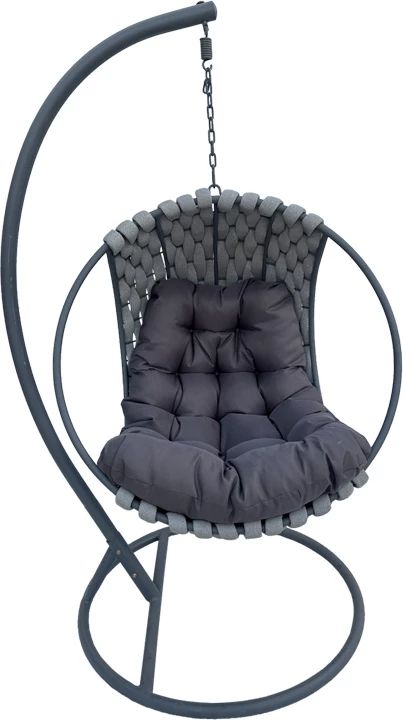 Karrige varëse Makito, bazë metali, ngjyrë gri, 100x105x195 cm