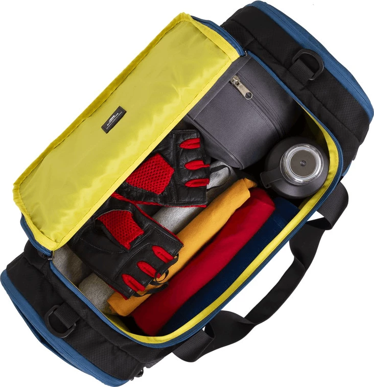 çantë sportive e palosshme RIVACASE 5235 Mercantour 30L, 480×280×260 mm, zi/blu