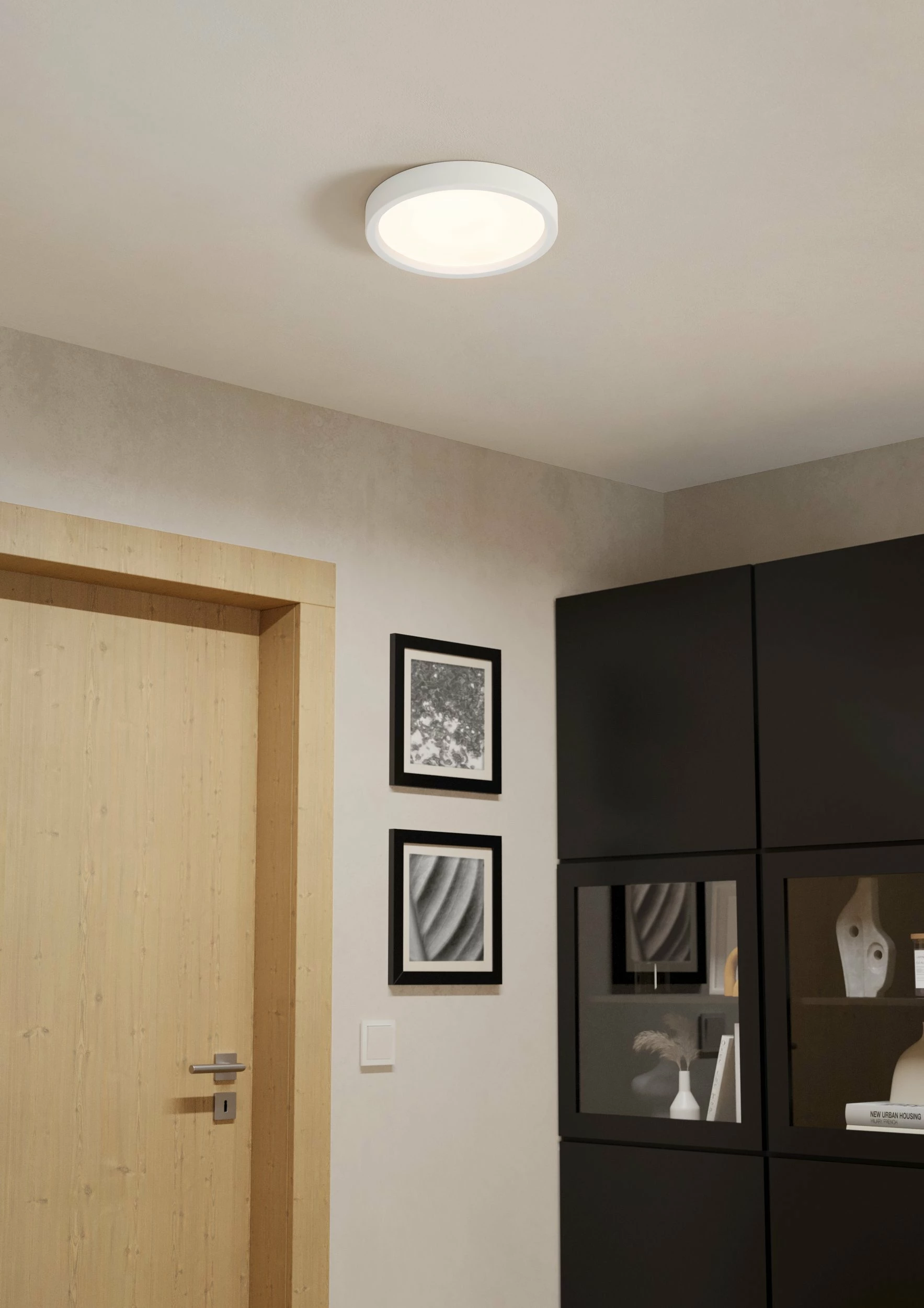 Llambë tavani EGLO IDUN-E LOFT Ø285, 15W 1600lm 3000K, E27, e bardhë