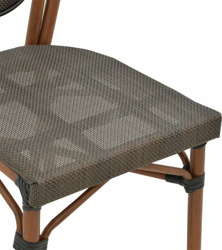 Karrige Nacia alumini-kafe e errët tekstilene gri 45x59x85cm