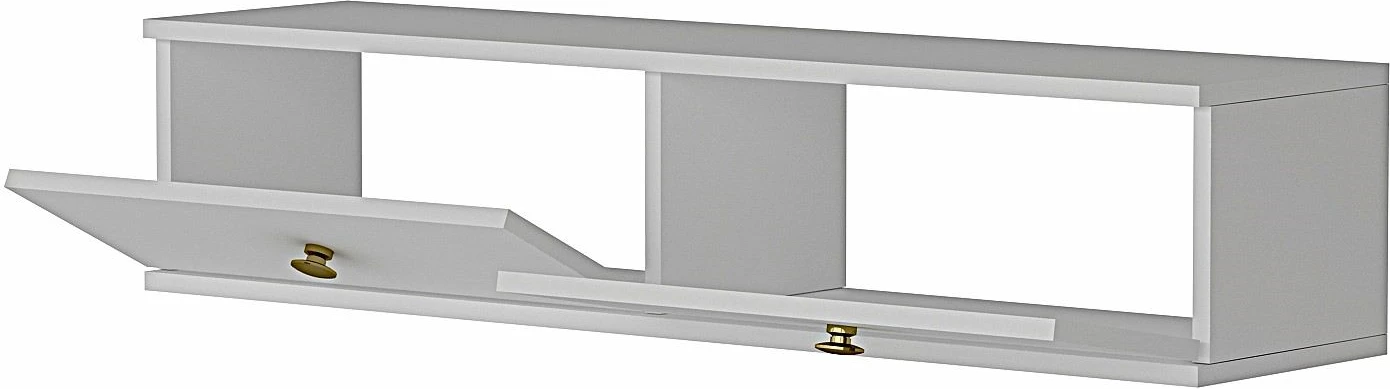 Komodë TV, ngjyrë e bardhë dhe ari, Skye Decor Zuzu 120