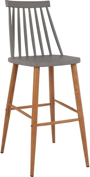 Karrige për bar Vanessa, ngjyrë gri, FH8459.10, 43x49x107 cm, set prej 2 copë