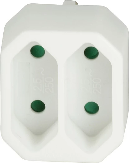 Adapter prizash LogiLink, 2 fole Euro, i bardhë
