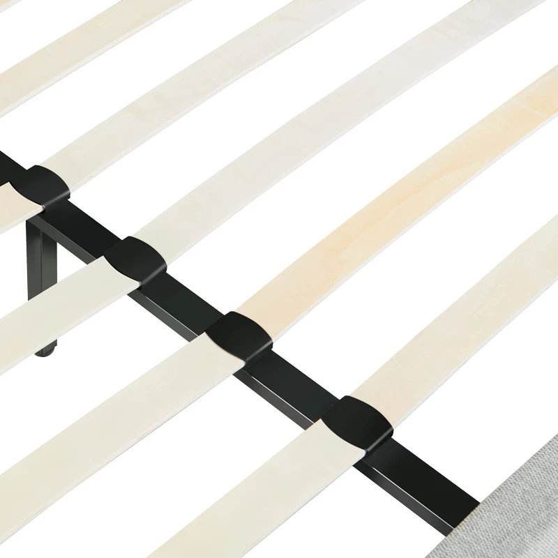 Shtrat dopio Majus, pëlhurë ngjyrë qymyr-bezhë, 160x200cm