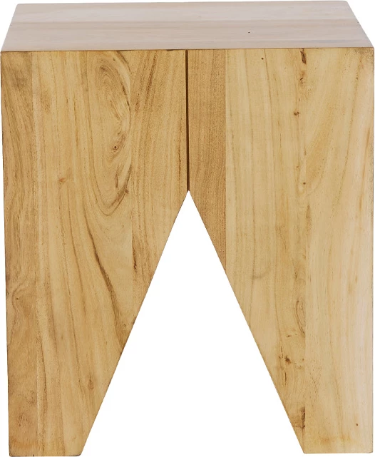 Tavolinë anësore Emir, dru akacie natyrale, 40x40x45 cm