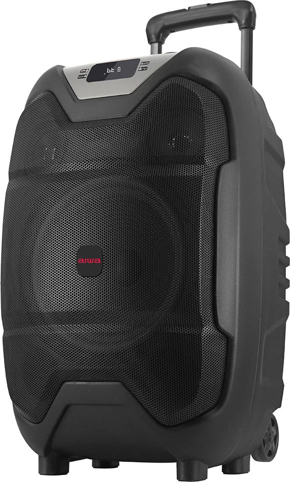 Altoparlant portativ Bluetooth Aiwa KBTUS-500, 50W RMS, 10\" woofer, karaoke me mikrofon VHF + telekomandë, i zi