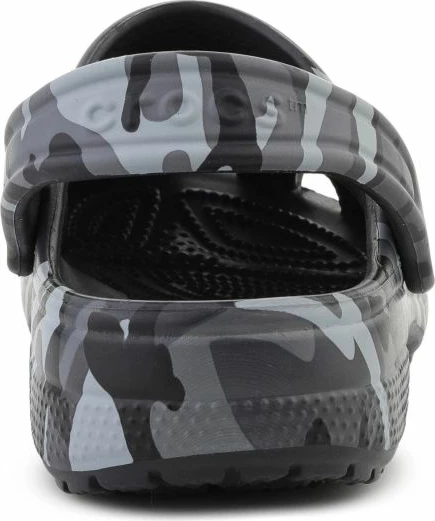Kroksa për fëmijë Crocs Classic Camouflage Clog K 211879-0DD, të zeza/gri